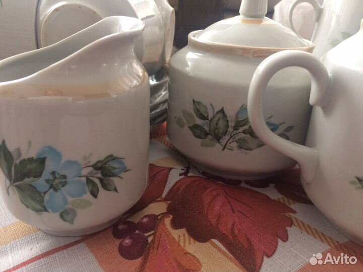 Чайный сервиз фарфоровый и из керамики