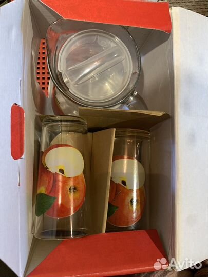 Кувшин и 6 стаканов новые