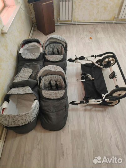 Прогулочная коляска для двойни бу