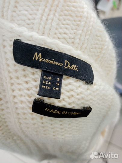 Свитер massimo dutti белый с косами