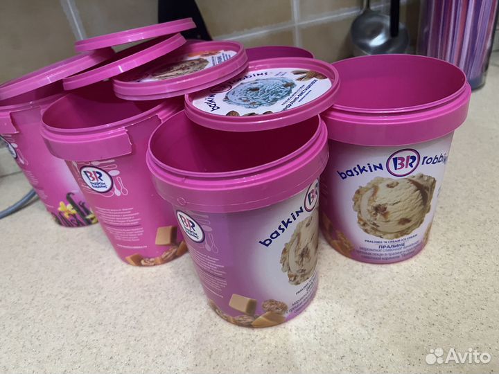 Пустые банки баскин роббинс