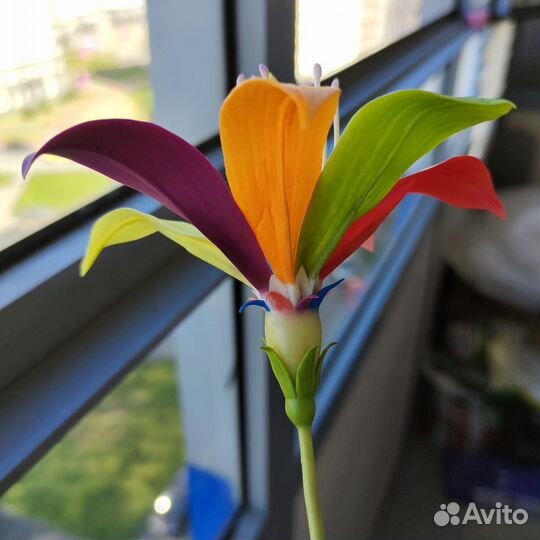 Цветик семицветик из полимерной глины