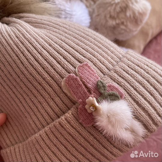 Комплект шапка,снуд на деочку 1,5-2 г