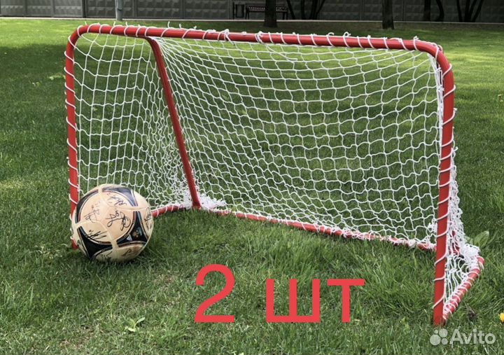 Футбольные ворота 2 шт 0,6*1м + сетка