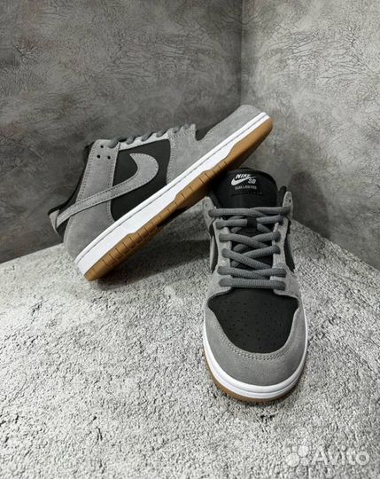 Nike SB Dunk Low Dark Grey Black Gum - кроссовки