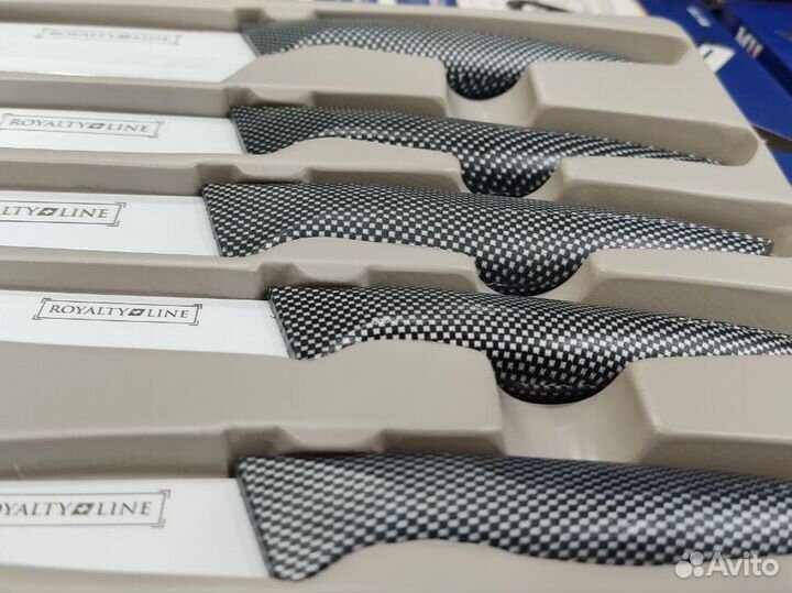 Набор ножей. Белые-сталь