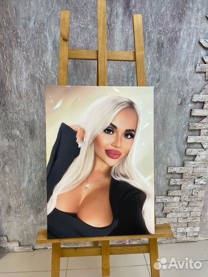 Портрет по фото, фотопечать на холсте в Воронеже