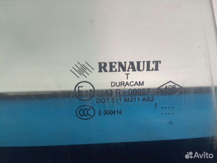 Форточка задняя правая двери Рено Меган 3 Хэтчбек