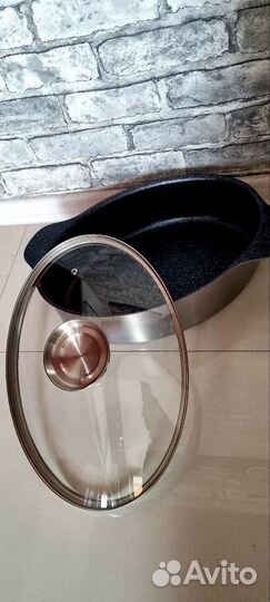 Овальная кастрюля утятница Delimano