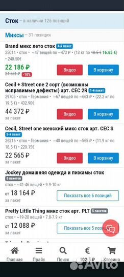 Сток секонд хенд оптом