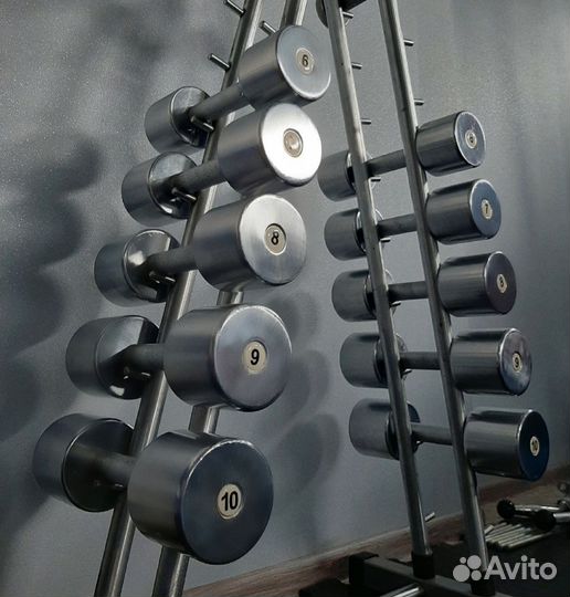 Гантели хромированные