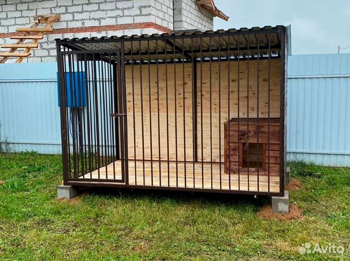 Вольер для собак с установкой