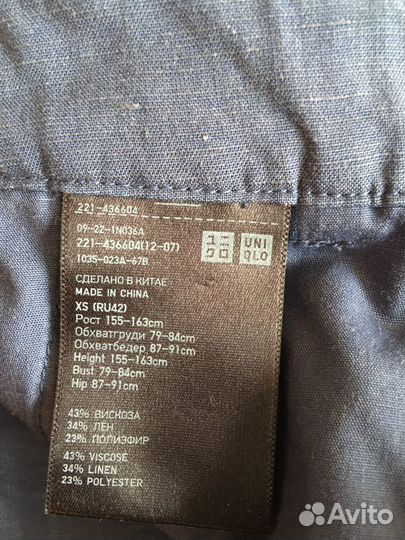 Льняные брюки uniqlo, xs