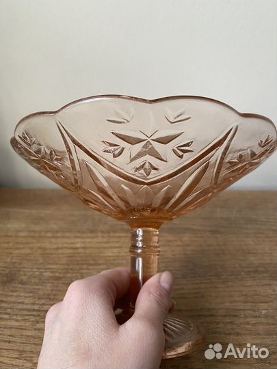 Ваза для фруктов на ножке СССР