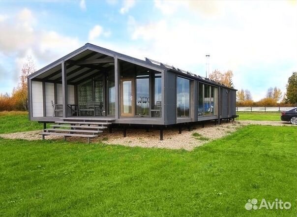 Готовый проект дома барнхаус для аренды и жилья 70