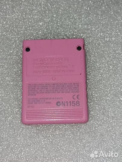 PS2 Memory card, карта памяти оригинальная pink