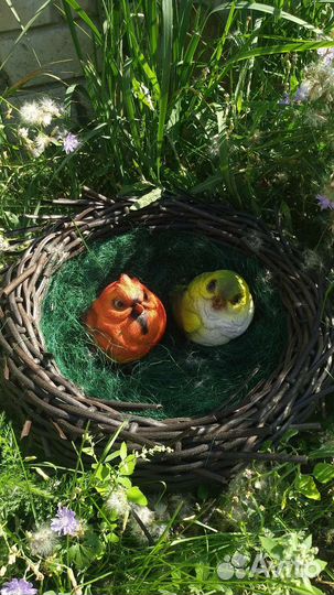 Гнездо из ротанга (декор для сада)