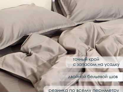 10pm Простыня, Сатин, 220х240см, серый, Москва