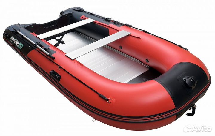 Надувная лодка gladiator C420AL красно-черная