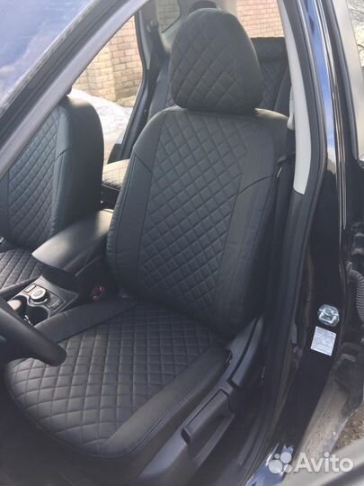 Чехлы Nissan Qashqai Экокожа ромб Автопилот