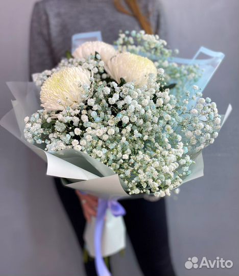 Букет с гипсофилой, Flowers124