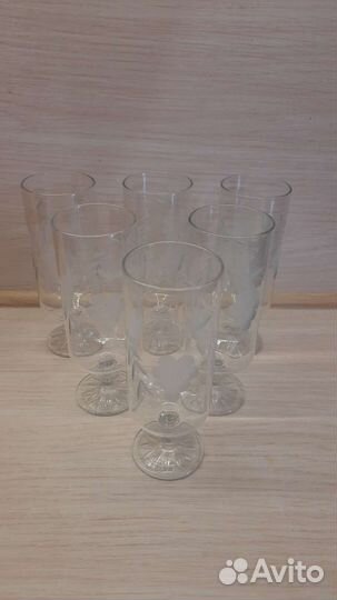 Хрустальные бокалы 6шт