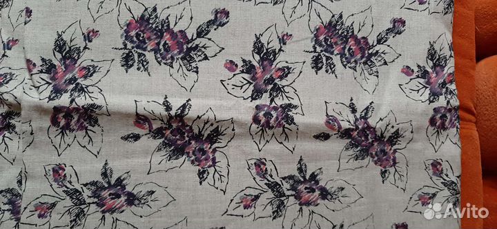 Советские-Сатин, лён, ситец, тик, костюмная отрезы