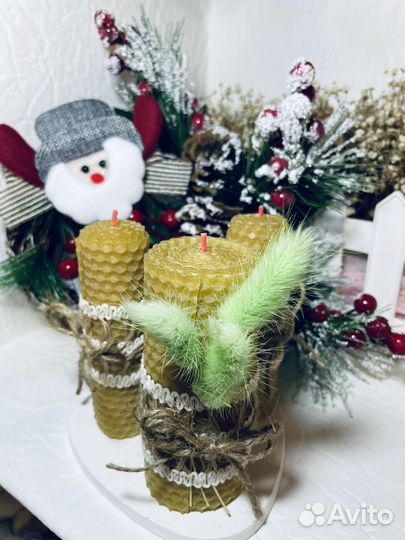 Свечи из воска ручной работы