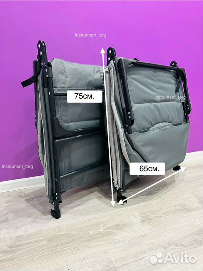 Раскладушка с матрасом. Комплект 2 шт. Новые
