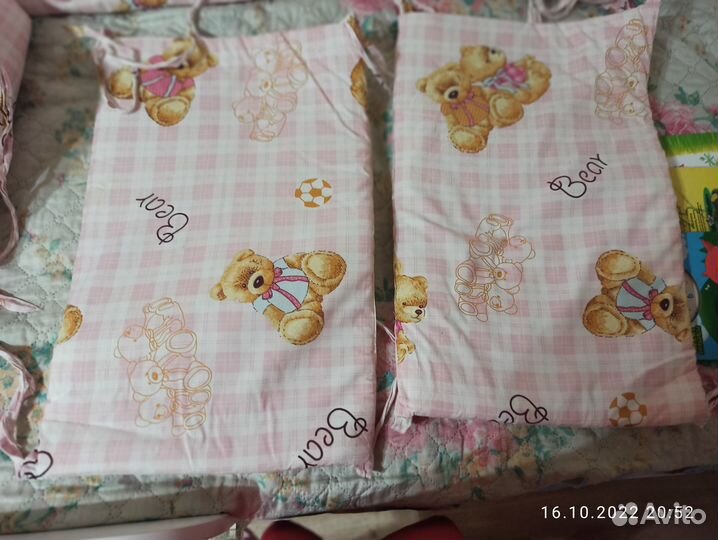 Мягкие бортики для детской кроватки