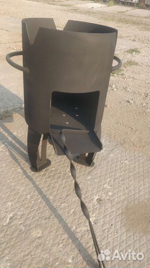 Печь+казан 12 л+кочерга+ шумовка