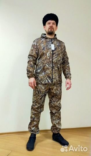 Костюм камуфляж демисезонный камыш (дюспа-флис)