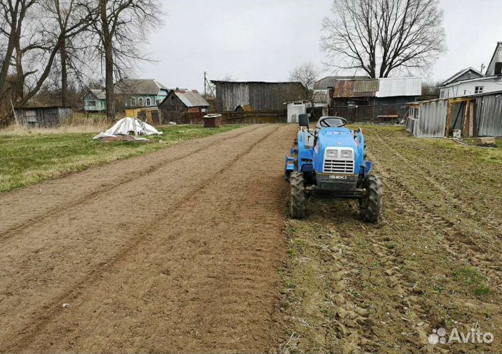 Вспашка земли, фрезеровка,уплотнение почвы, газон