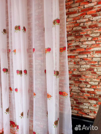 Тюль(под лён)разный на кухню новый