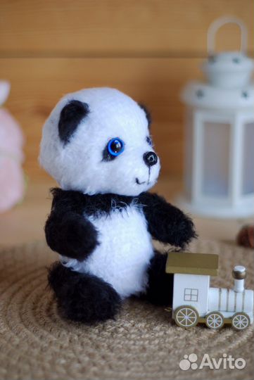 Мягкая вязаная игрушка Панда