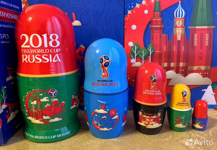 Матрешка Fifa. Эмблема. 5 мест. Эксклюзив
