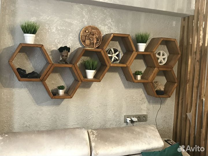 Полка соты массив