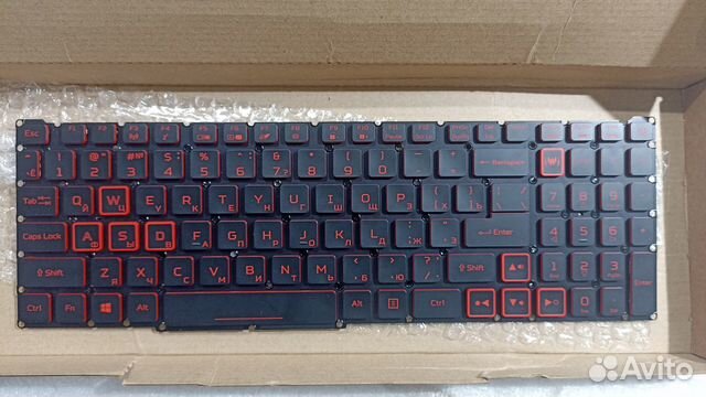 Клавиатура для Acer nitro 5 AN515-44 c красной под