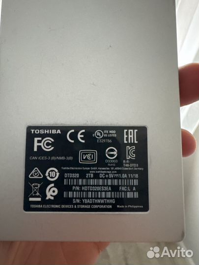Внешний жесткий диск toshiba 2 тб (ремонт)