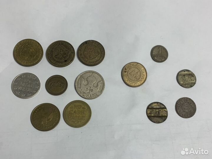 Жетоны метро, казино, таксофон