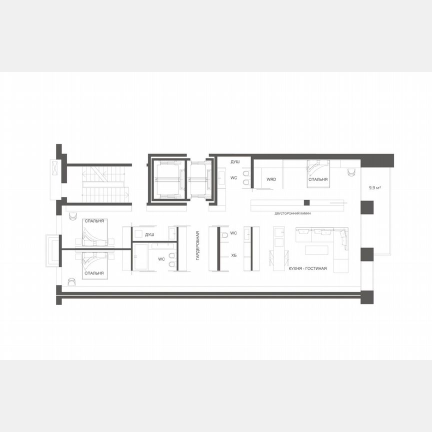 3-к. квартира, 167,7 м², 3/8 эт.