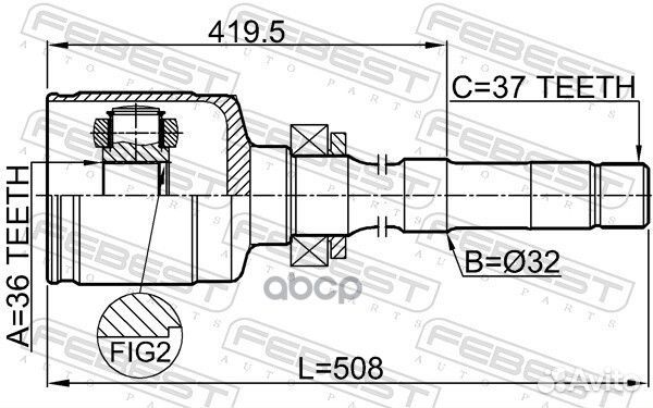 Р/к ШРУСа внутреннего opel vivaro C Platform Ca