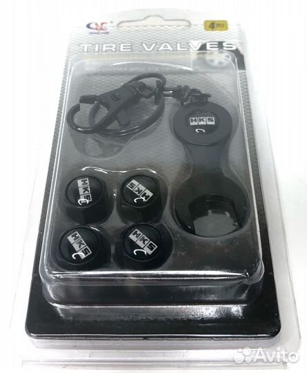 Колпачки на ниппеля - HKS (с ключом/черный) (Черны