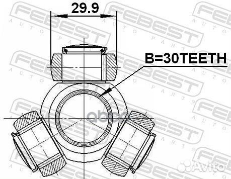 Трипоид renault megane II 02-08 2416-MEG Febest