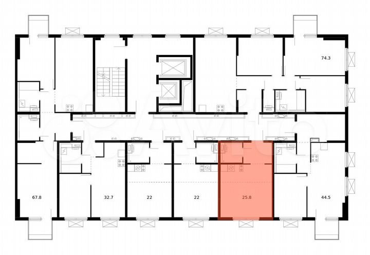 Квартира-студия, 25,8 м², 11/14 эт.