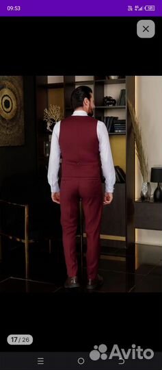 Приталиный костюм тройка. Для банкетов