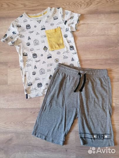 Летний комплект(футболка и шорты) р.134-146