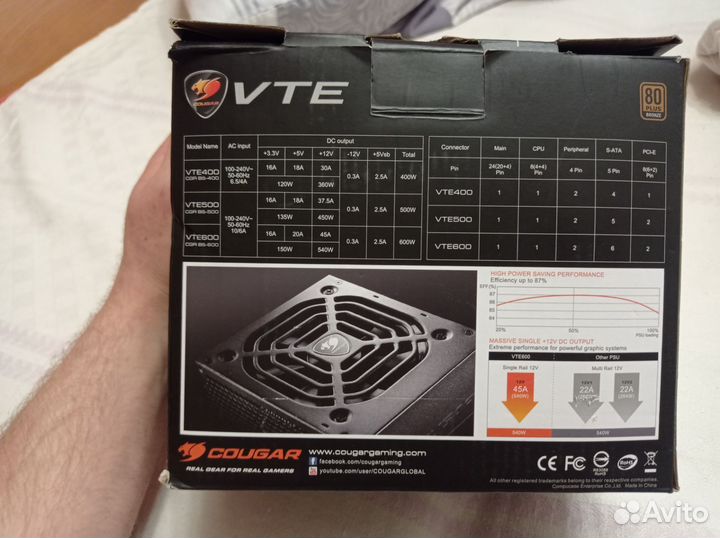 Блок питания 600w cougar