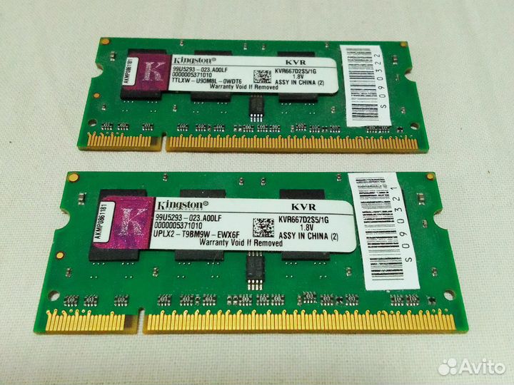 DDR2 1GB, 2GB оперативная память для ноутбука