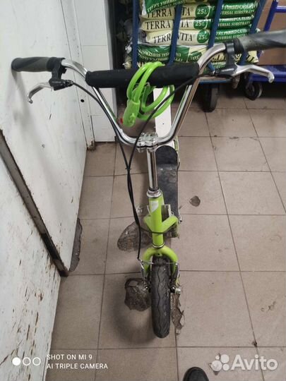 Самокат Novatrack stamp N1, зеленый